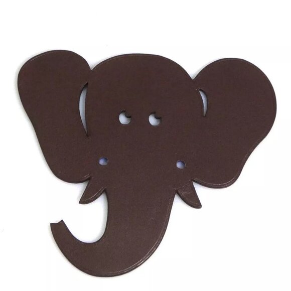 Auth HERMES Petit H Animal Motif Elephant Charm Object Dark Brown/Blue - Picture 4 of 15